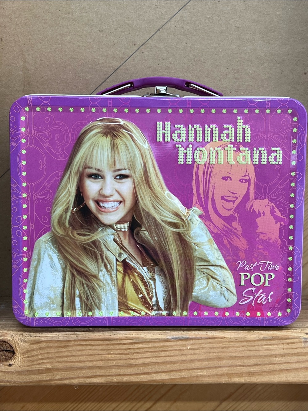 Hannah Montana Purple Tin Pop-Star Lunchbox
